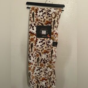 Halloween Cowboy Print Plush Throw Blanket